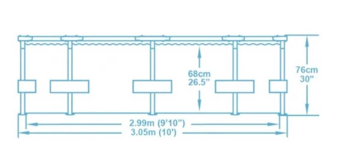 Basen Ogrodowy Stelażowy 305x76cm BESTWAY