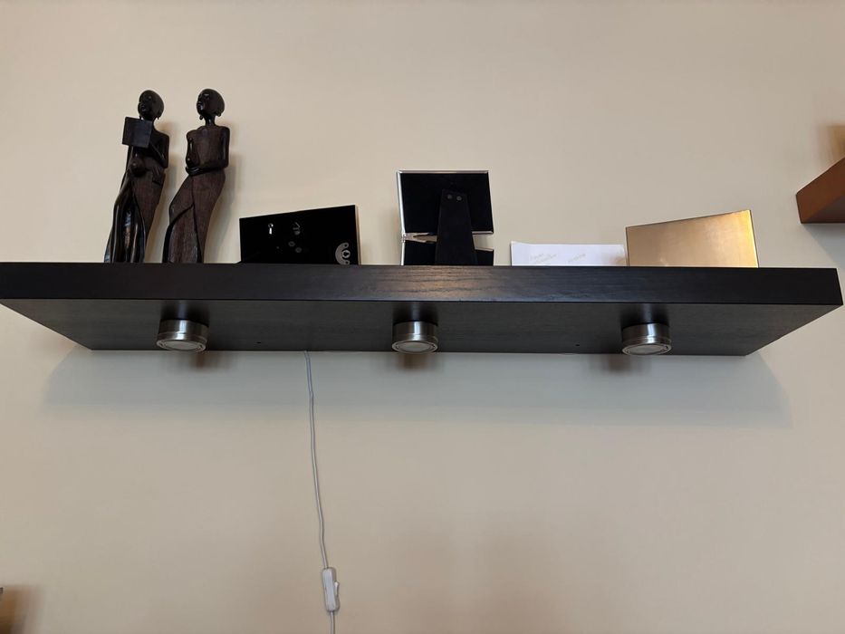 Conjunto de 4 móveis de sala em madeira maciça cerejeira e wengué