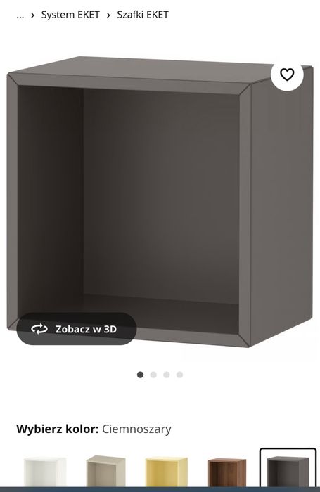 Ikea Eket ciemno szary głębokość 35 cm