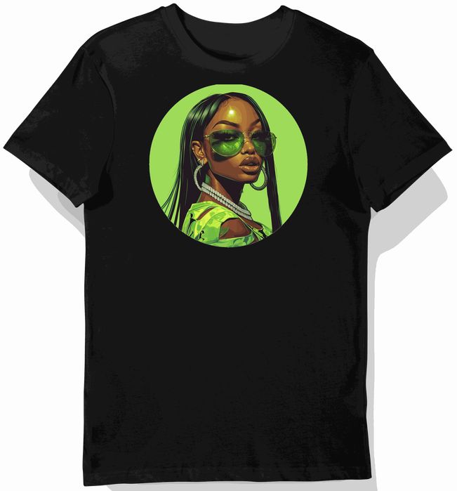 Koszulka męska czarna z motywem rapu Megan Thee Stallion L