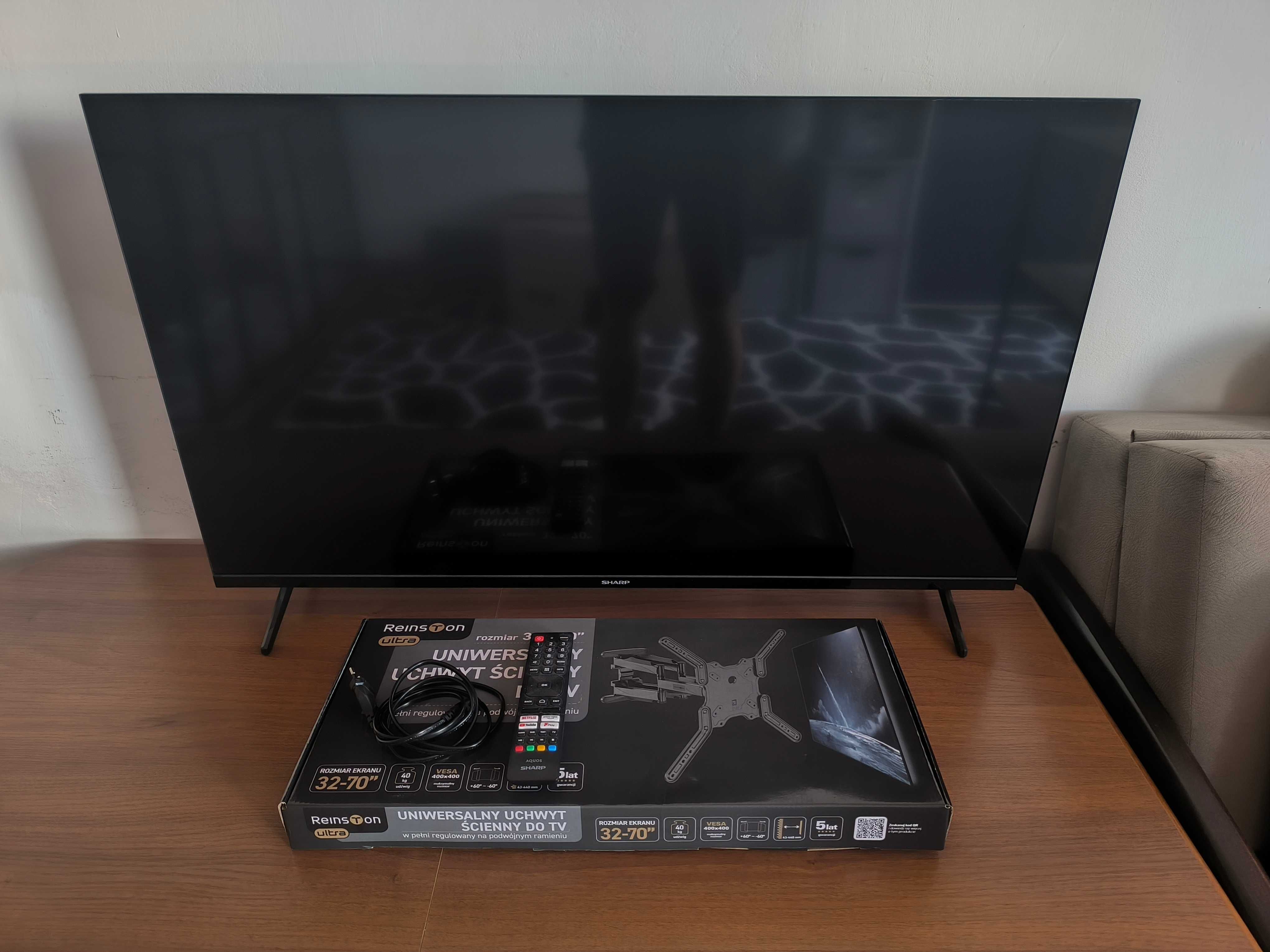 Sharp 40FH2EA 40" LED Full HD Android TV + Uchwyt ścienny (nowy)