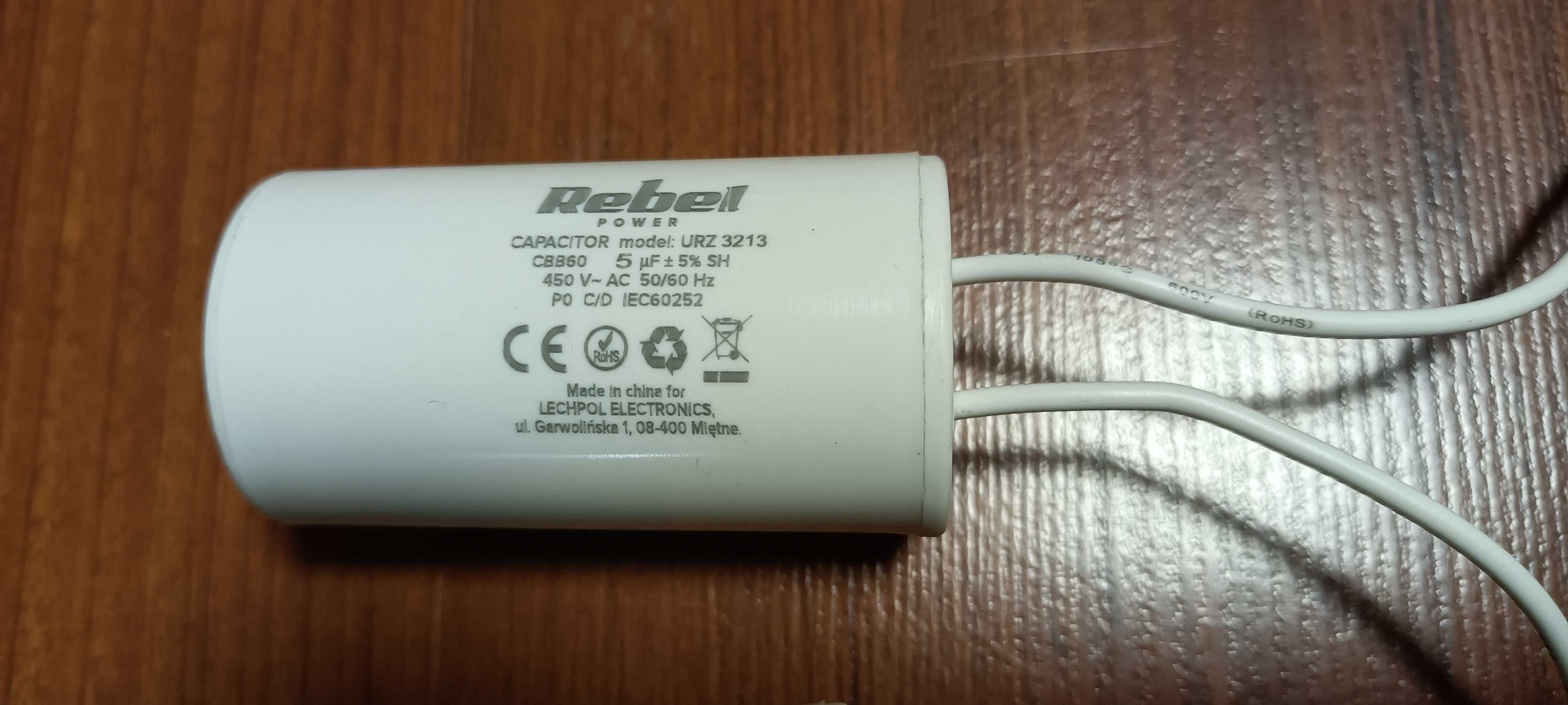 Kondensator rozruchowy 5uF do siłownika NICE WINGO 230V