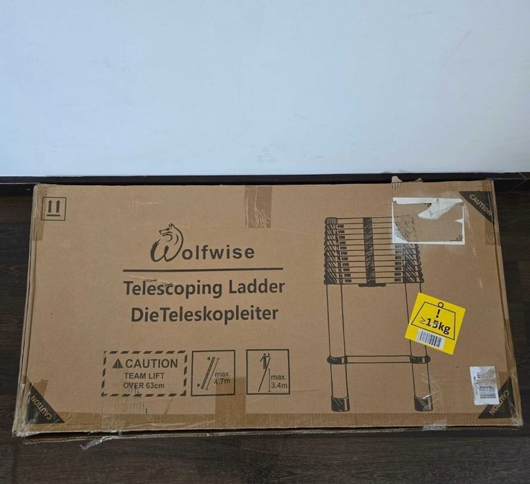Drabina teleskopowa WolfWise aluminium 4,7m do 150 kg