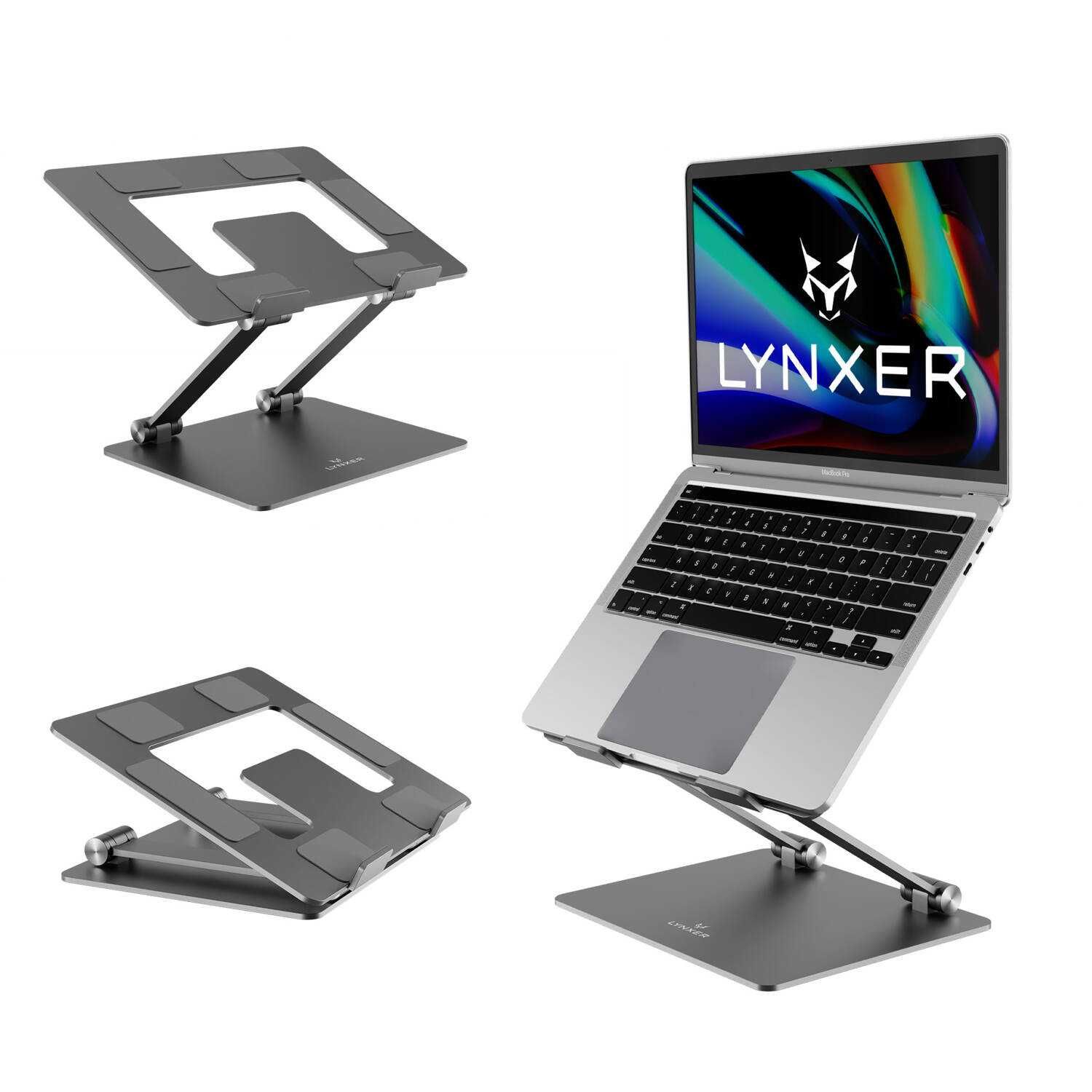 Podstawka pod laptopa BHP - LYNXER Kolor: Space Grey - ergonomiczna