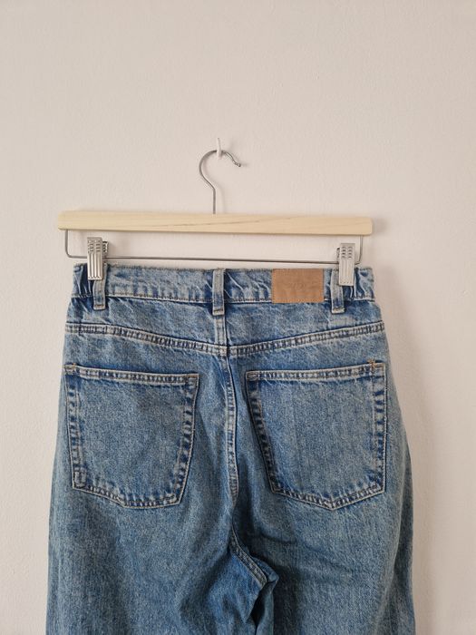 Jasnoniebieskie Bawełniane Mom Jeans