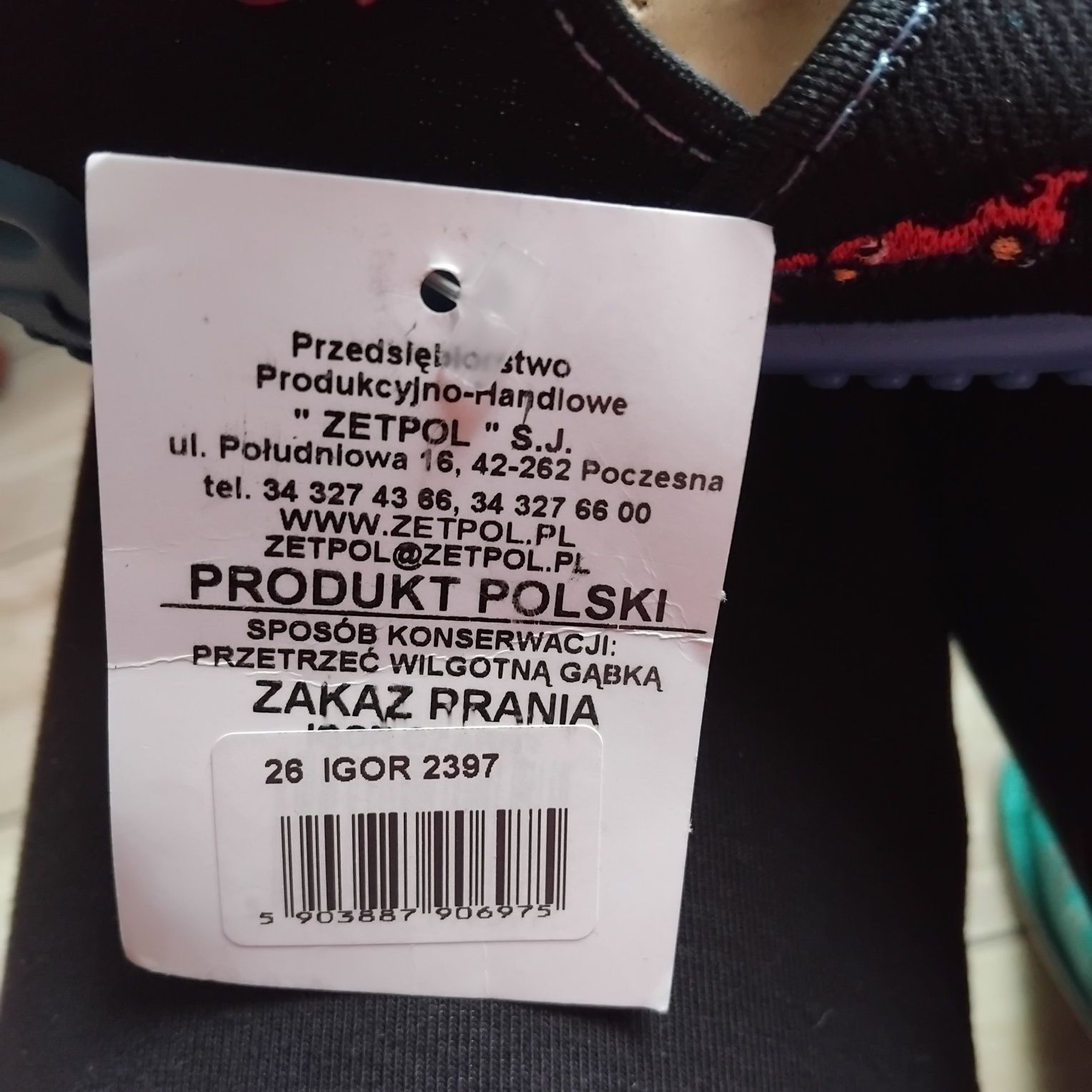 Nowe kapcie chłopięce, Zetpol rozmiar 26