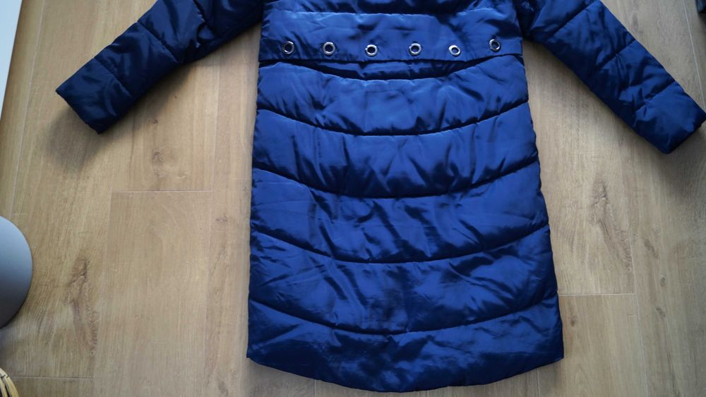 Granatowa kurta damska Reserved, jesień zima, r. 34, stan idealny