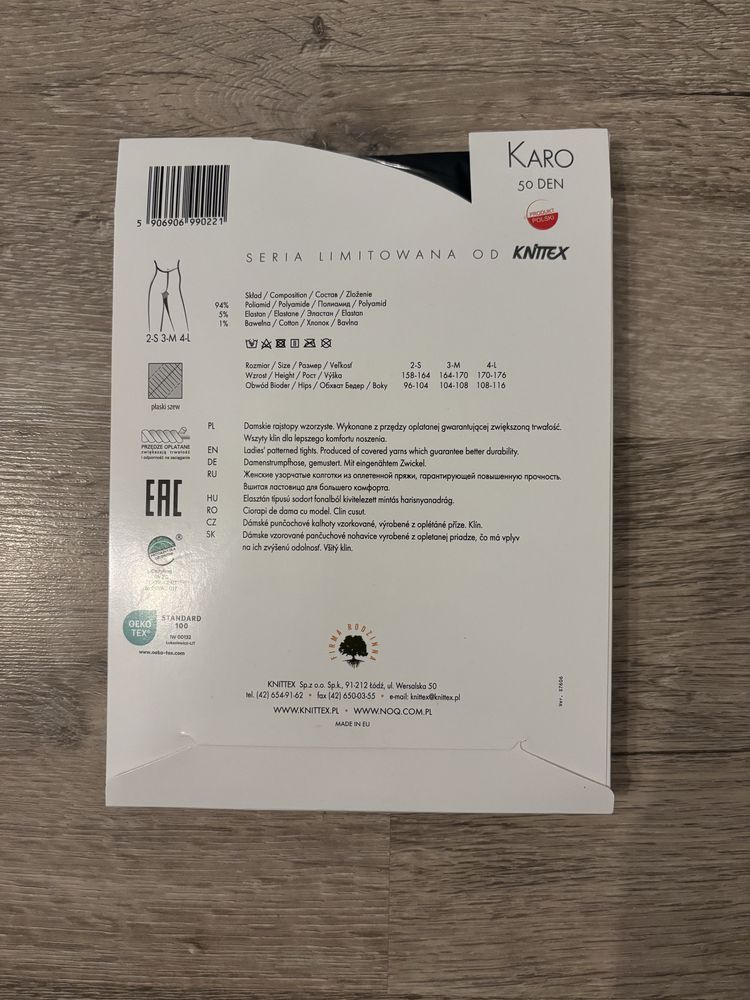 Rajstopy 4 nowe czarne 50 den knittex