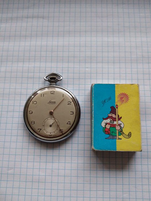 Антикварные карманные  часы Lanko Швейцария 15 камней