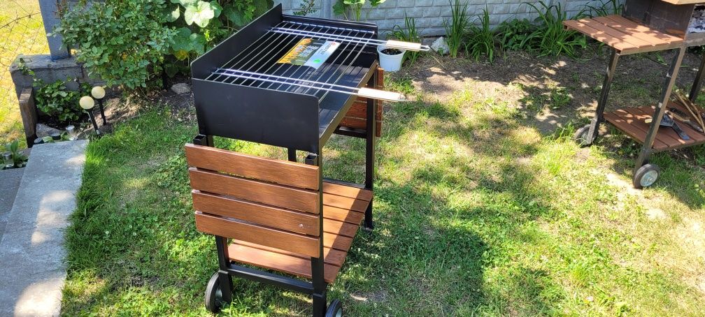 Duży Grill ogrodowy mocny na lata palenisko 5mm 68x40 wysyłka