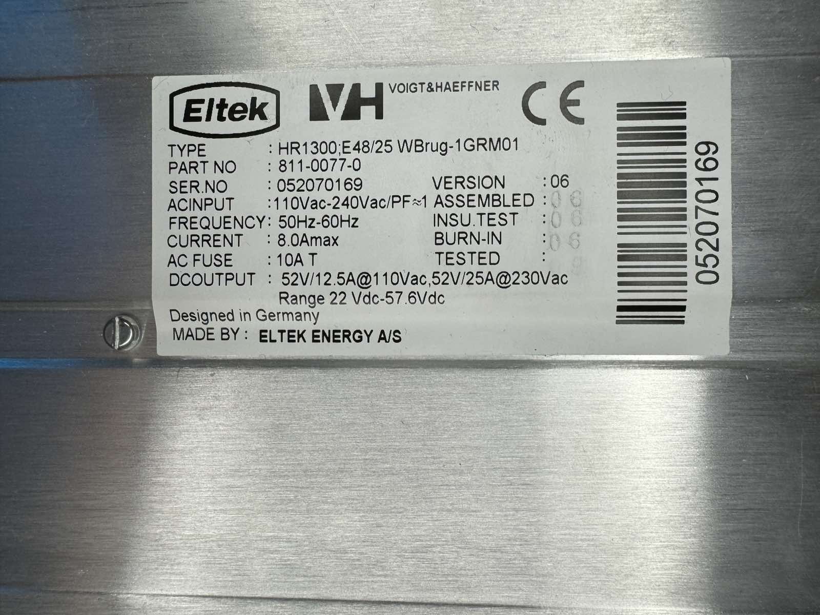 Блок питания Eltek HR1300 (E48/25 WBrug-1GRM01)