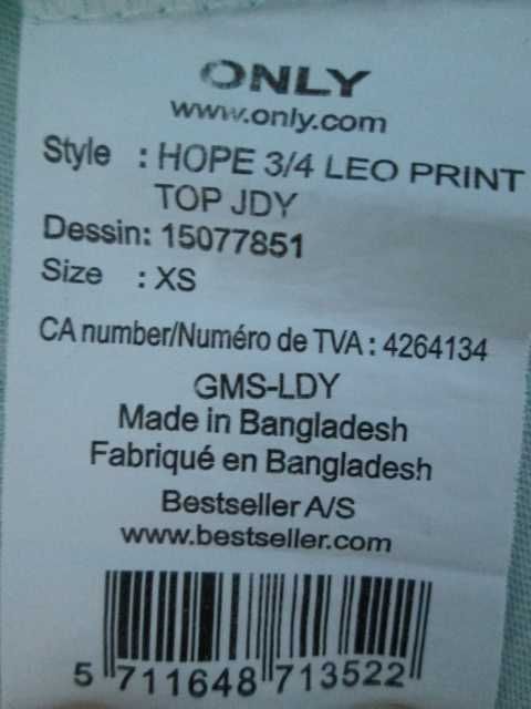 Seledynowa, miętowa bluzka z lampartem