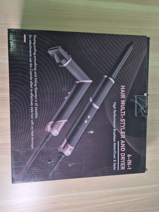 Фен-щітка 6 в 1 BY-818, автонакрутка, 1500Вт, безщітковий двигун