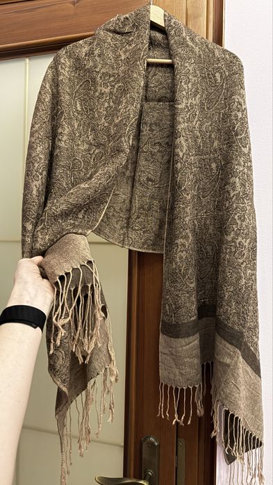 Палантин шаль шовк кашемір пашміна