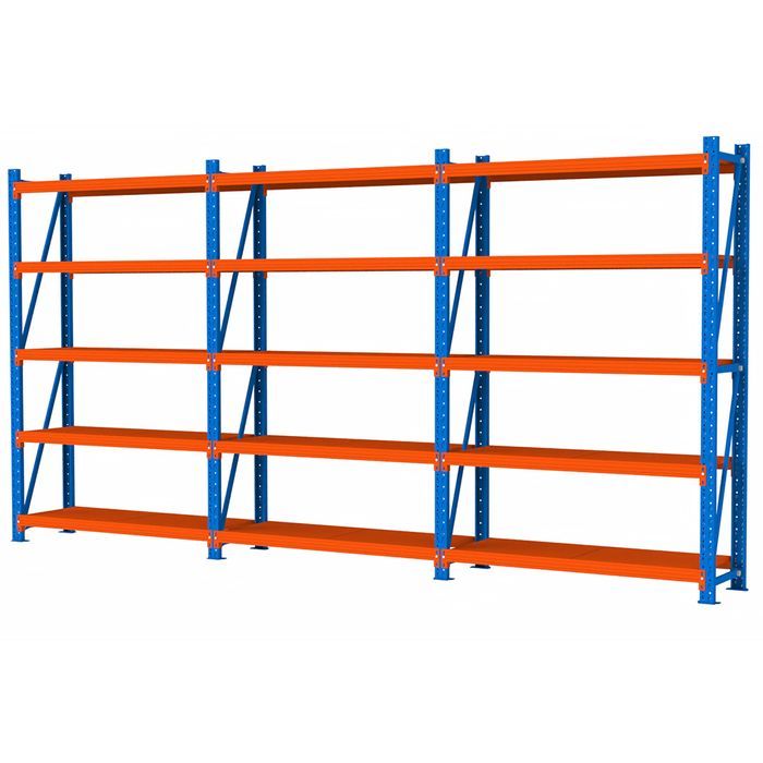 Regał magazynowy 5-półkowy FORTIS LIGHT 200x585x50 cm zestaw 3 moduły
