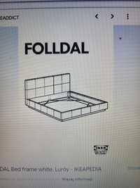 IKEA łóżko ze skóry natural 140x200 cm ze stelażem i materacem