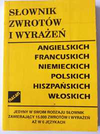 Słownik zwrotów i wyrażeń angielskich francuskich niemieckich hiszpa