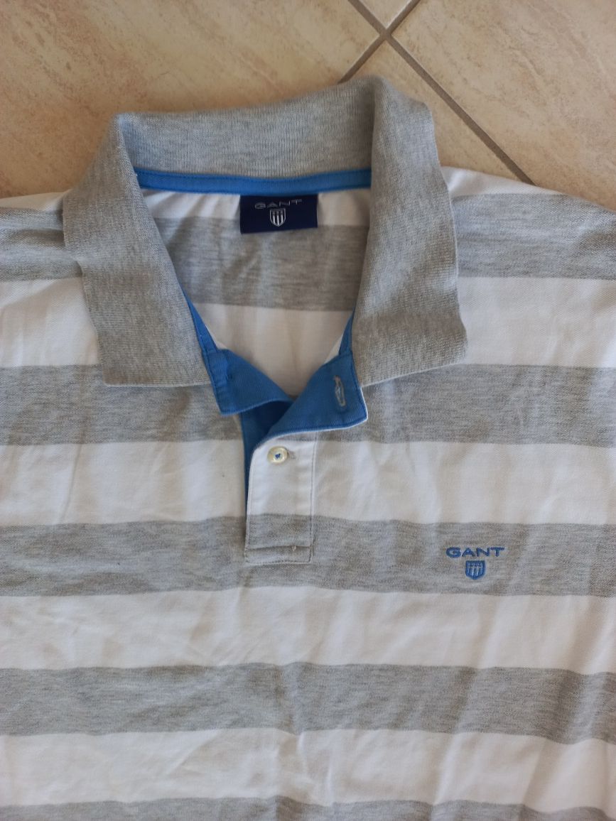 firmowa męska koszulka polo-GANT-rozmiar-XL-bawełna
