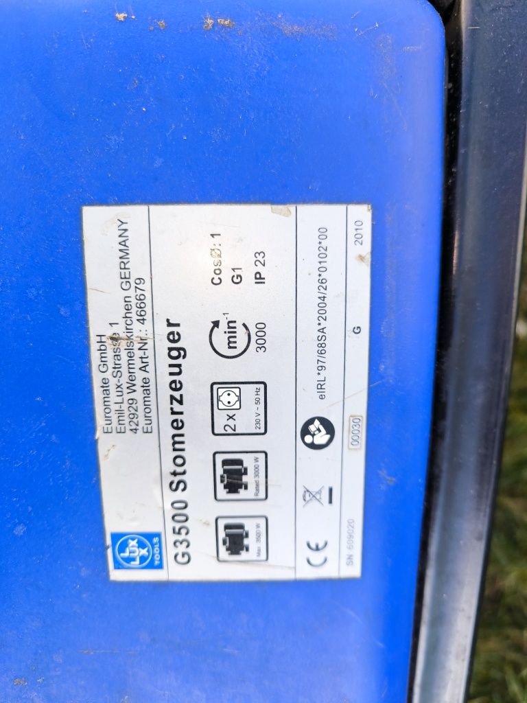 Agregat prądotwórczy 3500 w 3.5 kw 12/230 okazja ,sprawny ,zadbany