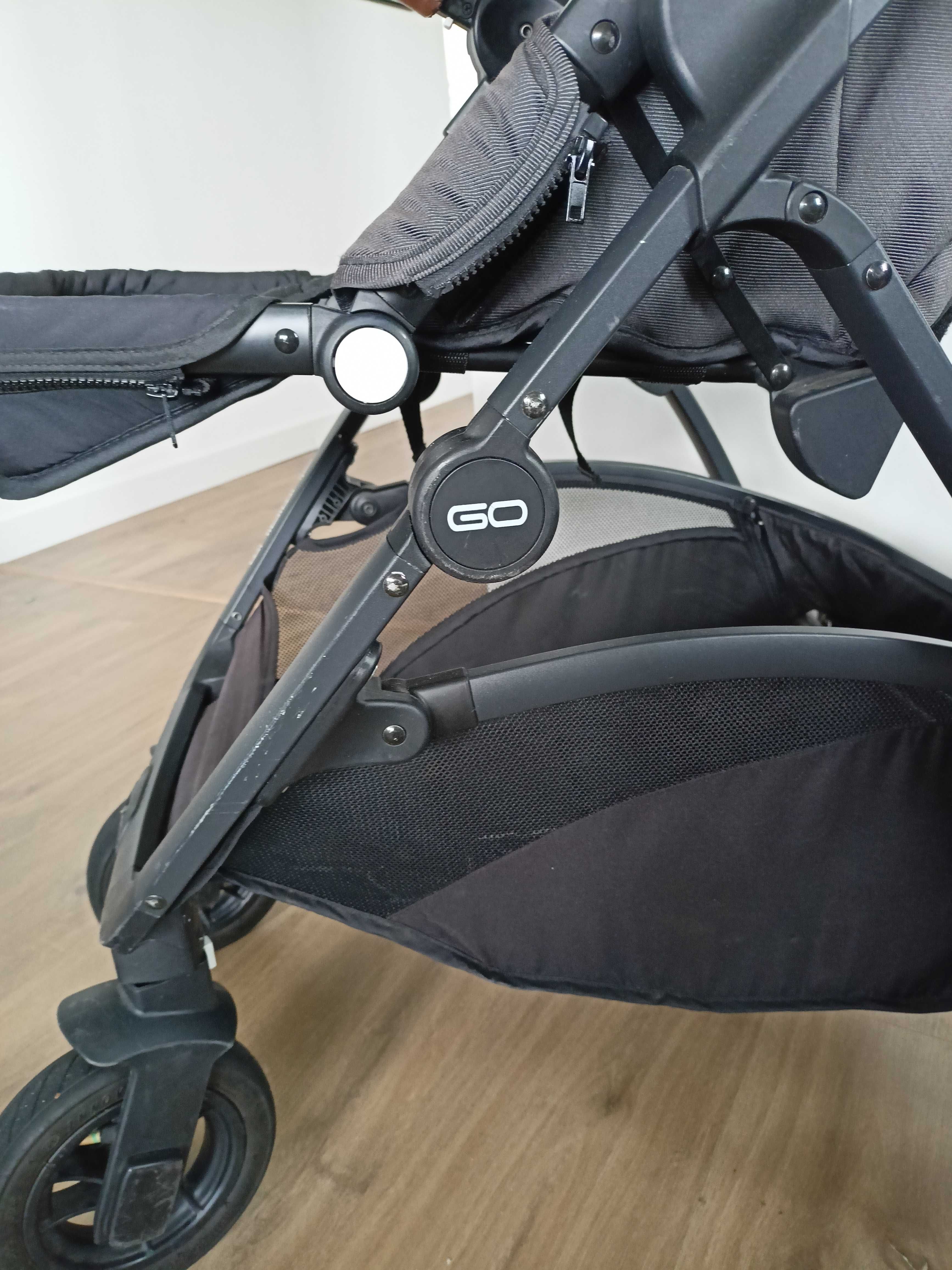 Wózek 2 w 1 Easy Go optimo air spacerówka + gondola Smart Fold