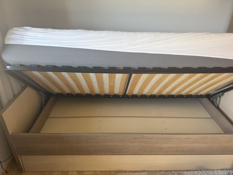 Pojedyncze łóżko + wysuwane VOX modern ze skrzynią i 2 materacami