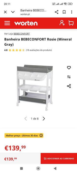 Vendo muda fralda com Banheira bebê Confort A Negociar