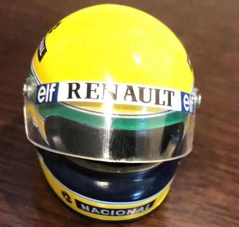 Capacete Miniatura do Ayrton Senna