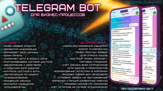 Telegram Bot (Под ключ) (от 3000 грн.)