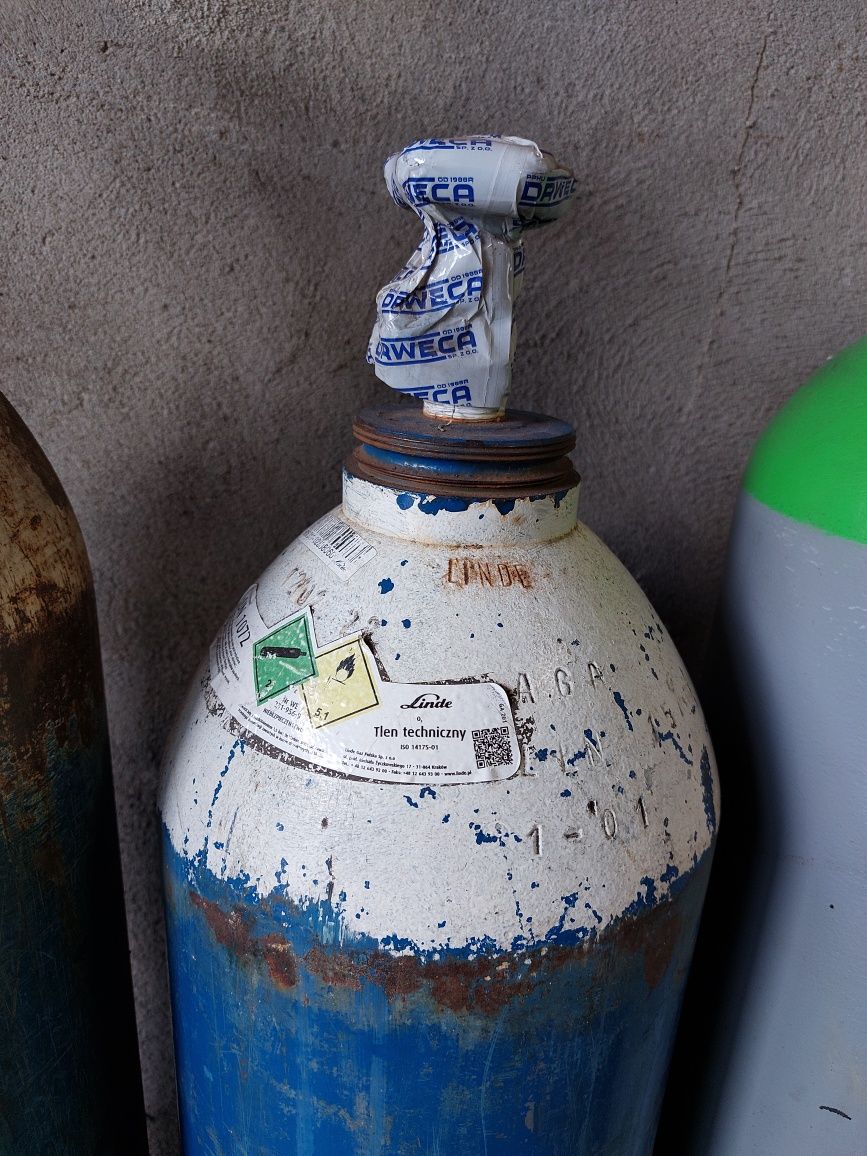 Butla Butle tlenowa tlen acetylen 40l gazy pełnetetechniczne palnik