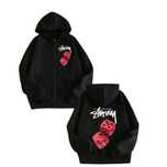 Зип-Худи Stussy Fuzzy Dice Logo стусси стаси тишка лонгслив толстовка