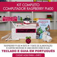 Kit completo de Raspberry Pi 400 em Português