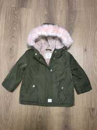 Парка курточка Zara на меху тепла демисезон зима