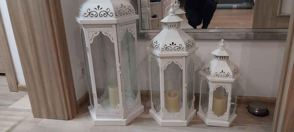 Lampiony dekoracyjne 3 sztuki