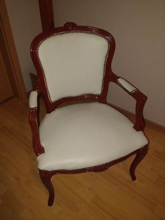 Krzesło/Fotel Ludwik XVI antyk odrestaurowany