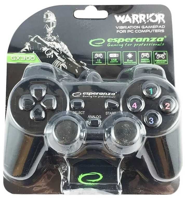 Pad przewodowy PC Kontroler USB Warrior GX300 Esperanza * Wejherowo