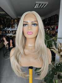 Długa peruka Miranda naturalny słowiański blond lacefront