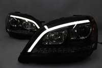 Lampy reflektory przód Mercedes W164 ML 05-07 LED BAR NEON BLACK IGŁA!