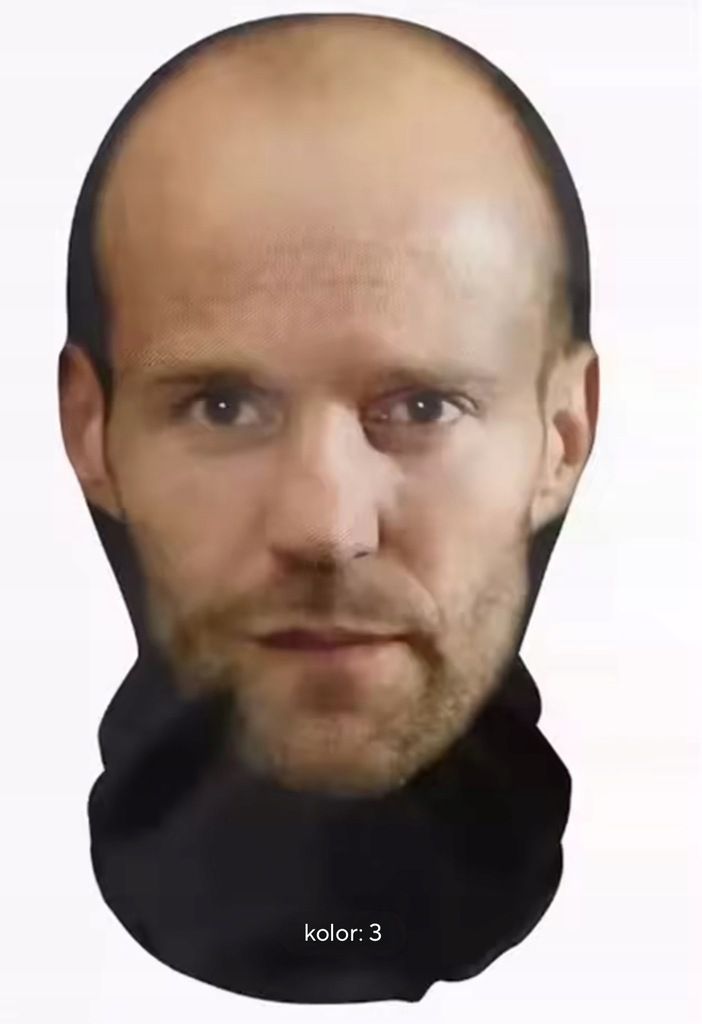 Śmieszna maska Jason Statham prezent
