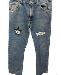 Кастомні джинси чоловічі TOXIC від бренду Levis sk8 y2k punk