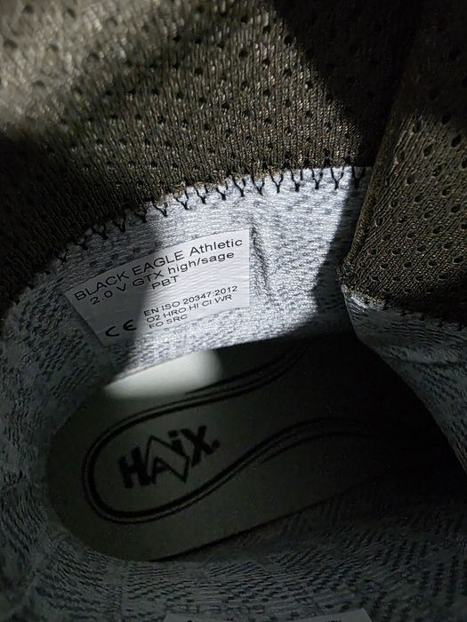 Botas militares haix black eagle 2.0V high sage gtx gore tex