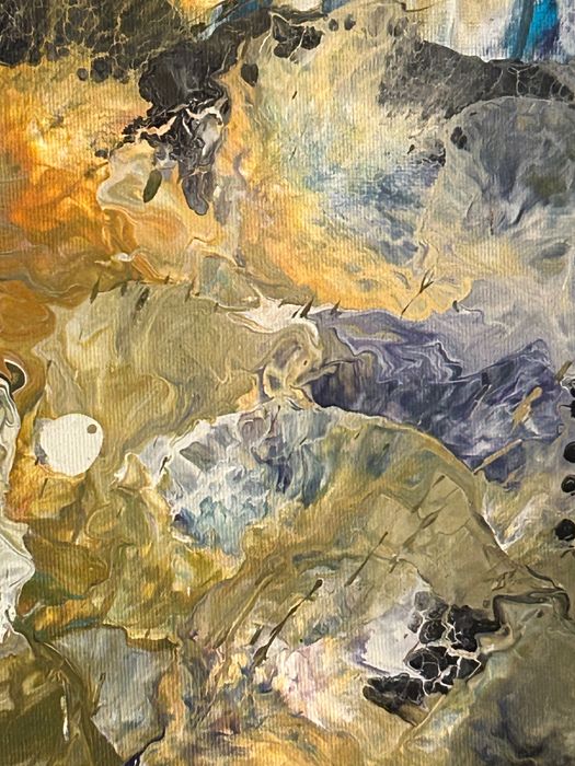 Vendo pintura abstrata em acrílico