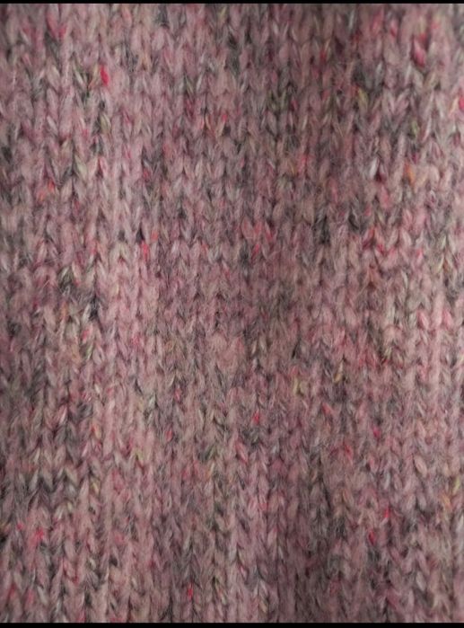 Komplet czapka szalik melanż puder