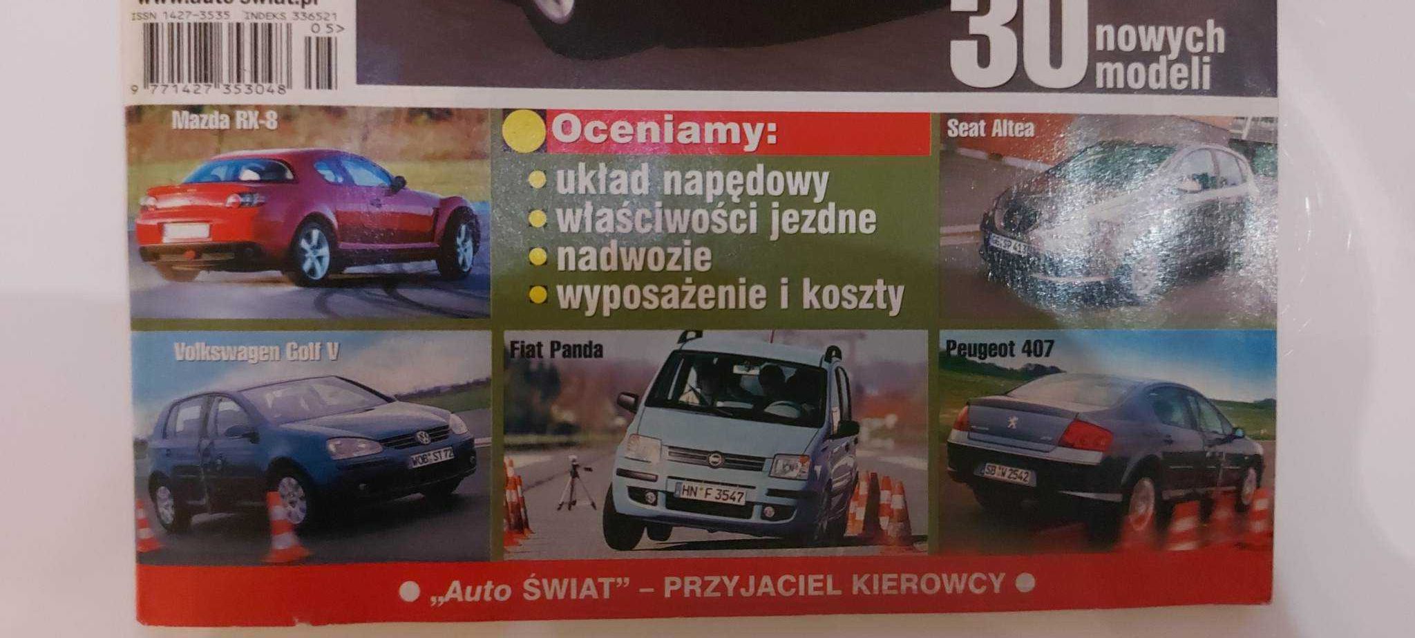 testy AUTO ŚWIAT 2004 katalog od Alfy Romeo do Volvo SUPER OKAZJA