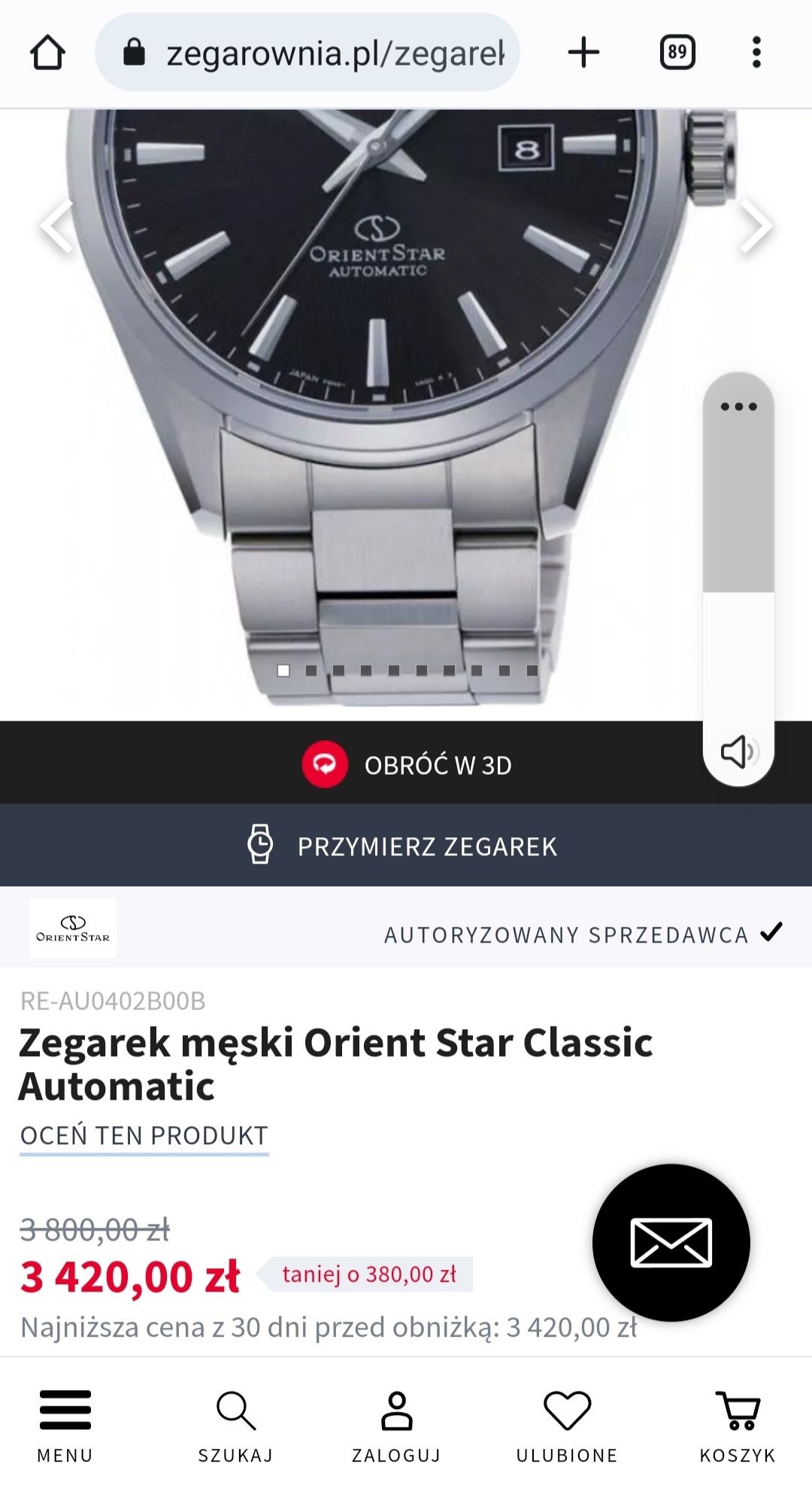 Nowy zegarek automatyczny Orient Star Re-AU0402B00B