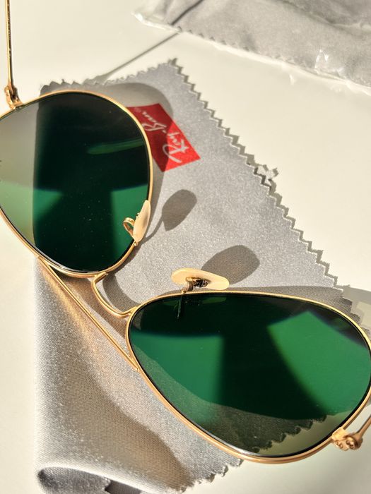 Oculos de sol Ray Ban Aviator verdes Polarizados
