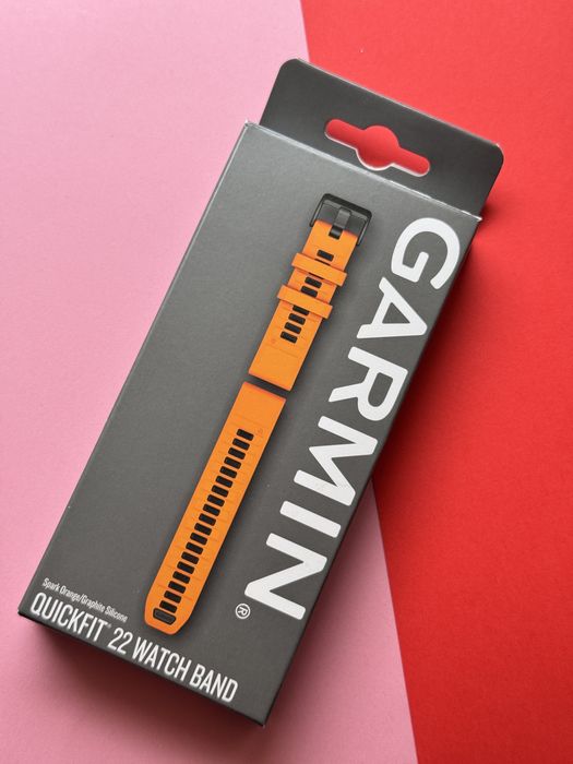 Pasek Garmin silicone Orange 22mm