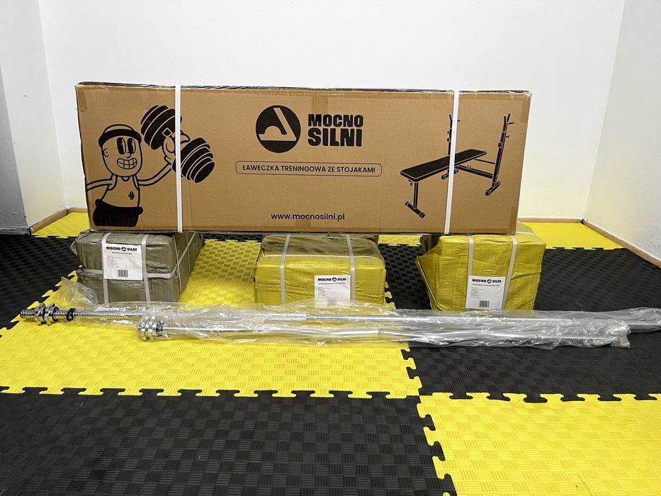 Zestaw Do Ćwiczeń 156kg Hantle Siłownia Atlas Ławka Obciążenie Sztanga