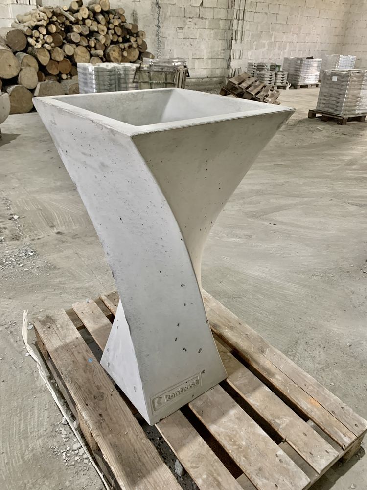 Кашпо бетонні квітник ваза клумба бетон лофт