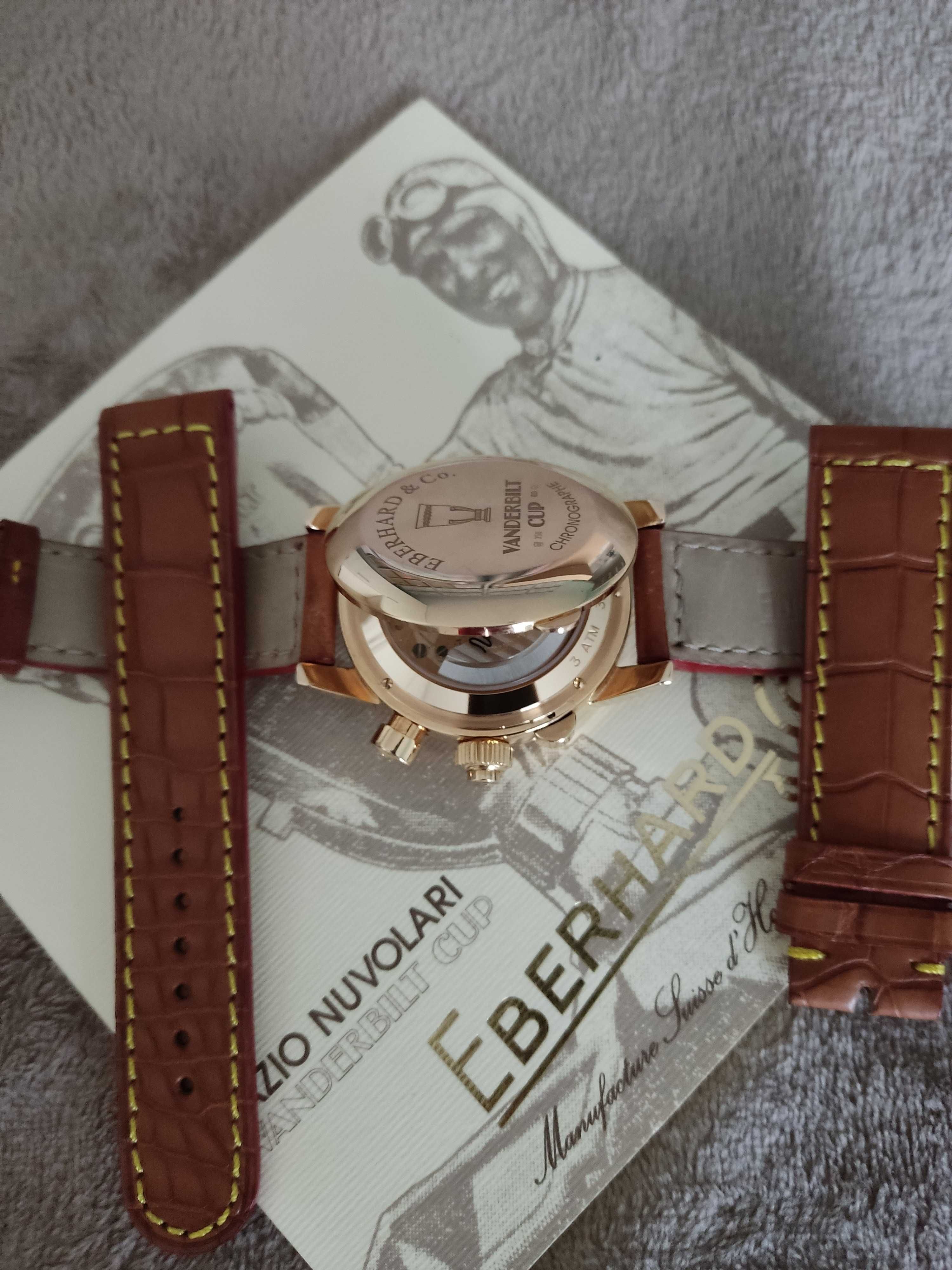 Eberhard & Co. Tazio Nuvolari NOWY gold 18K złoto 750 złoty zegarek