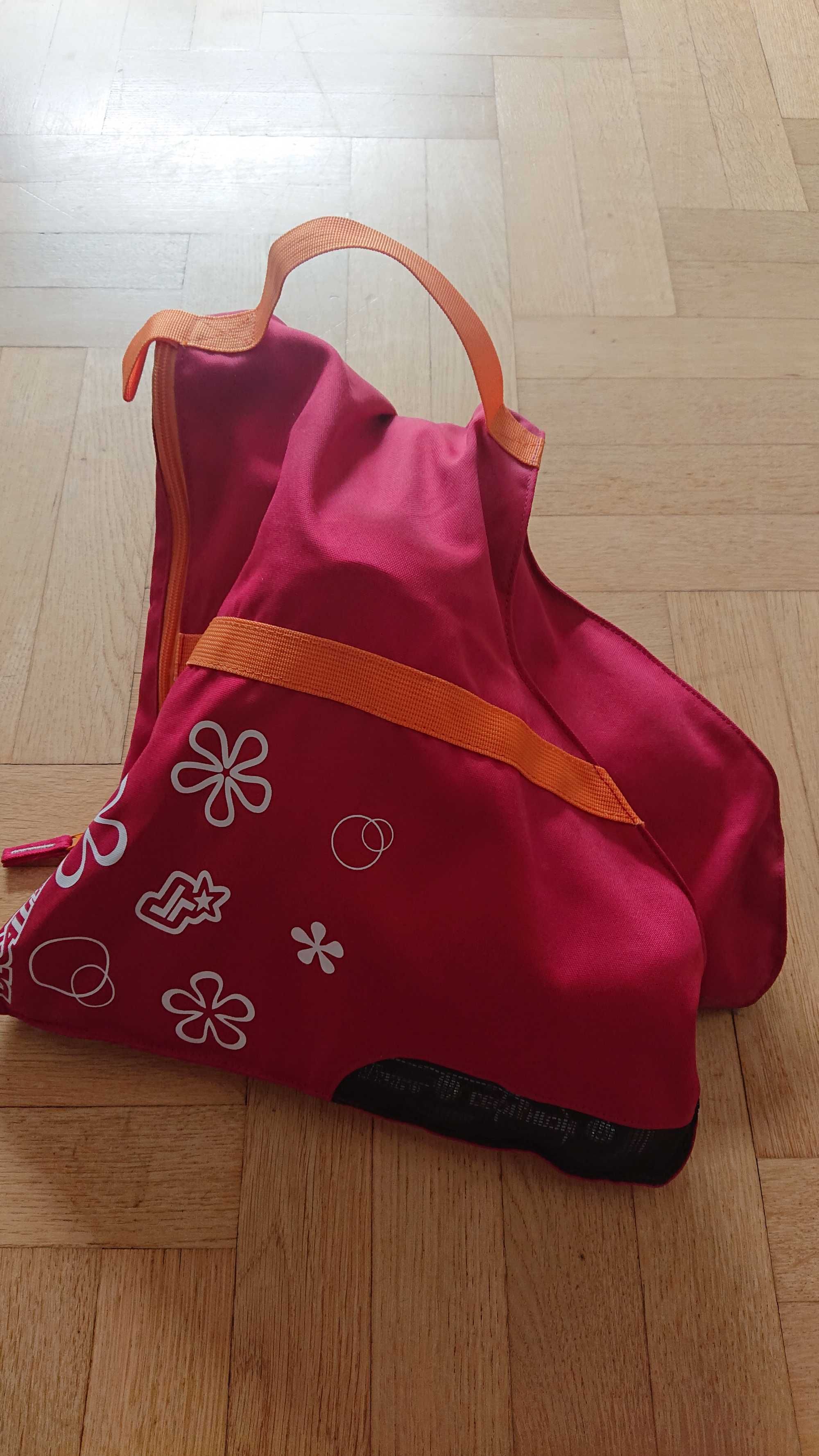 Decathlon rolki regulowane 34-36, kask, ochraniacze plus torba.